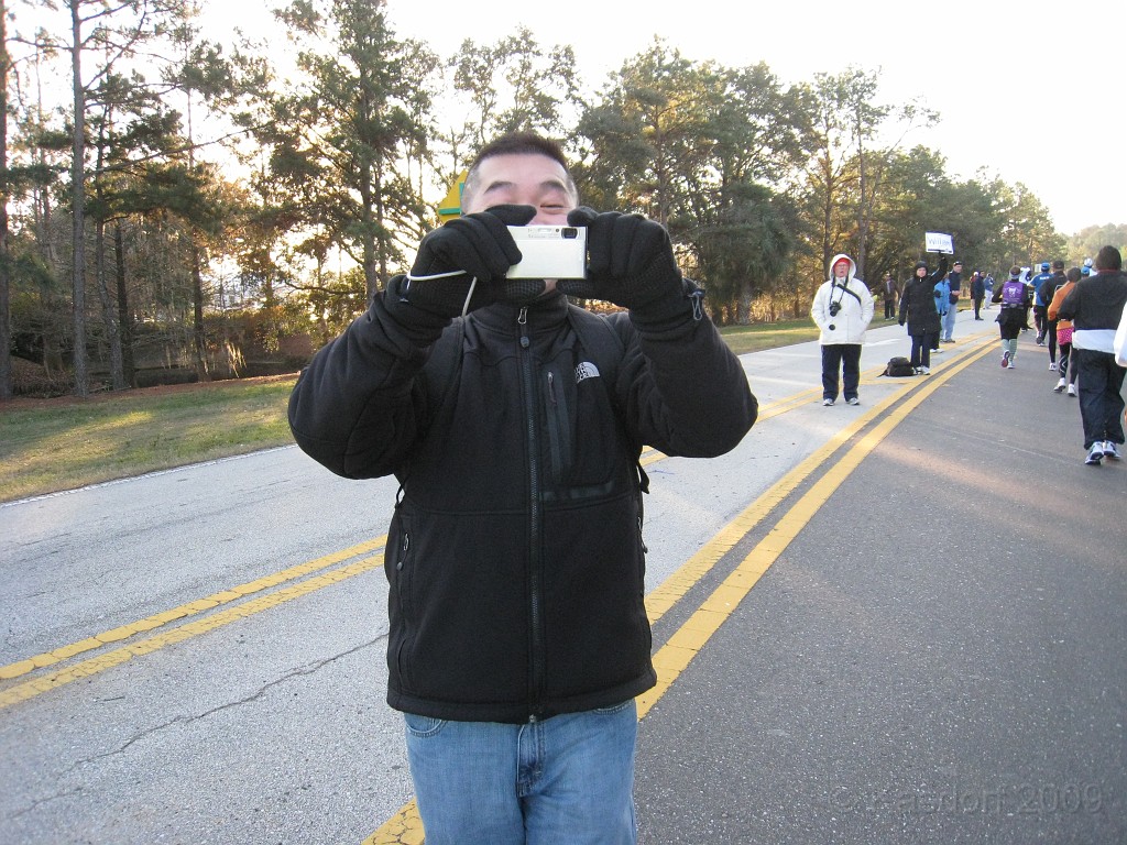 Disney 2010 D2 0340.jpg - January 9-11, 2010 Disney World Florida. Went to run the marathon. Sunday 5:40 AM start the race! Finish, go take a hot shower! Paul drove us over to Kennedy Space Center. Then buffet at Animal Kingdom for dinner!